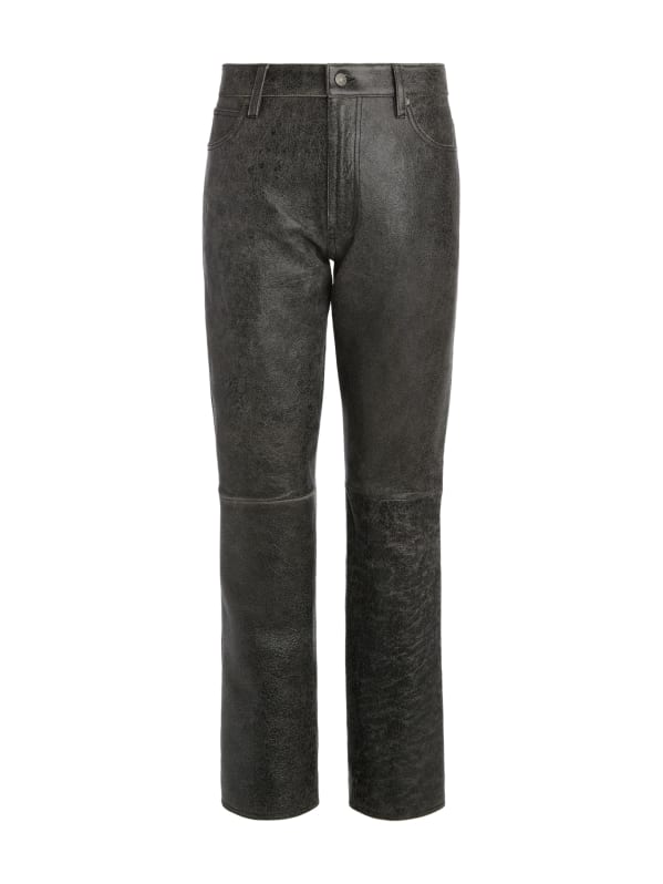 Cracked Leather Flared Pants | GUESS