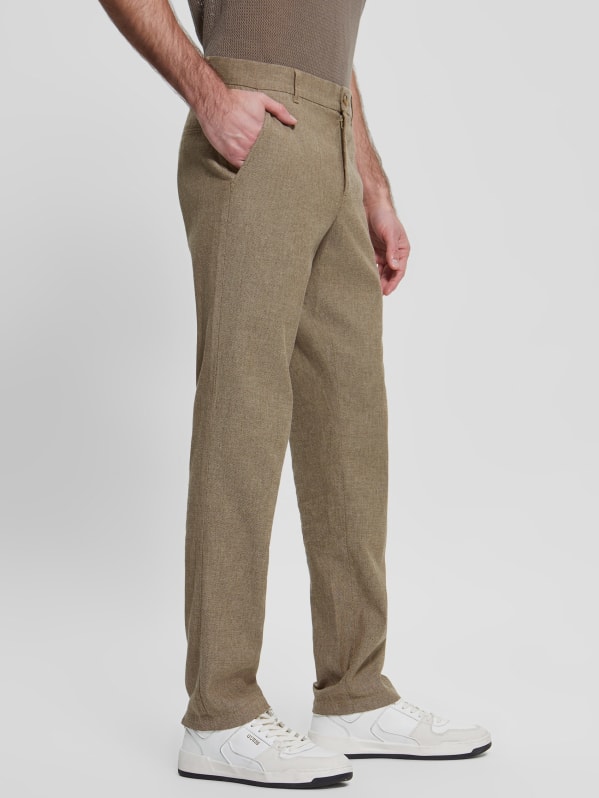 Eco Myron Linen-Blend Dressy Pants | GUESS Canada