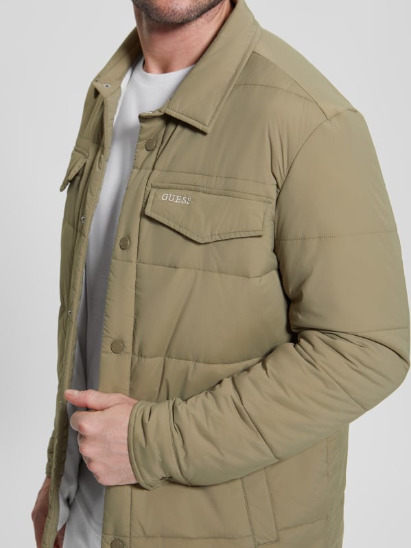 Eco Quilted Shacket GUESS Canada