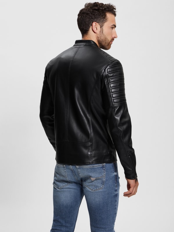 Guess biker top leather jacket