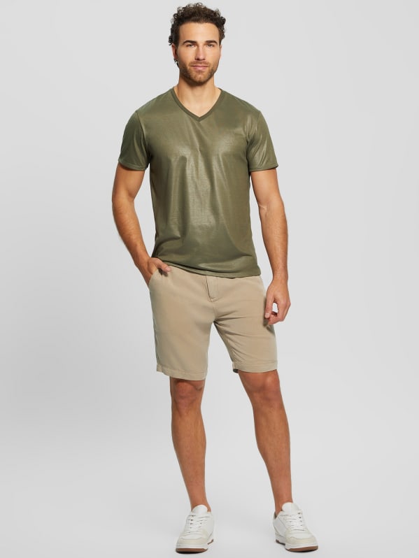 Mason Yoke V Neck Tee GUESS Canada