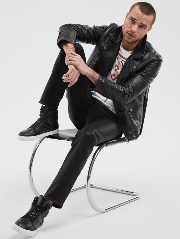 Guess waxed jeans sales