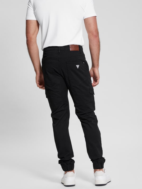 Twill tapered cargo pants