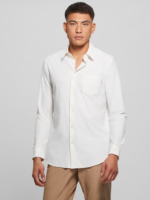 Guess white shop long sleeve shirt