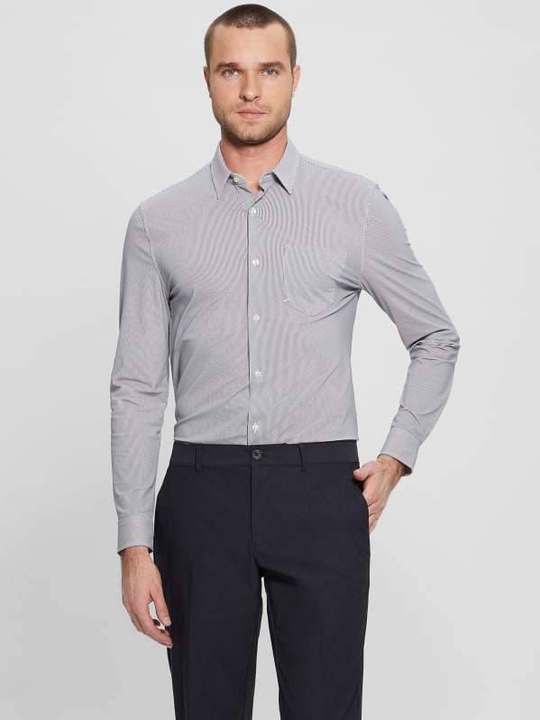 Guess pinstripe shirt online