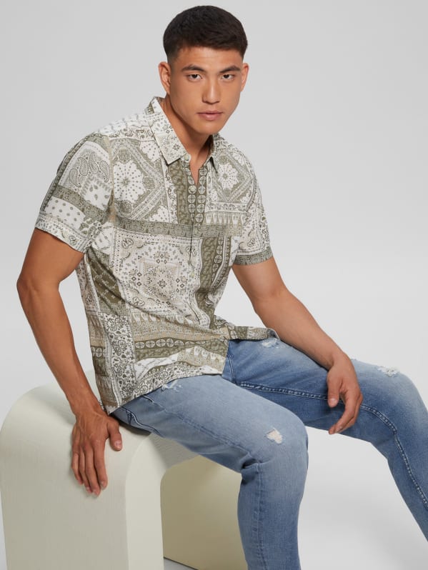 Eco Rayon | Shirt Patchwork GUESS