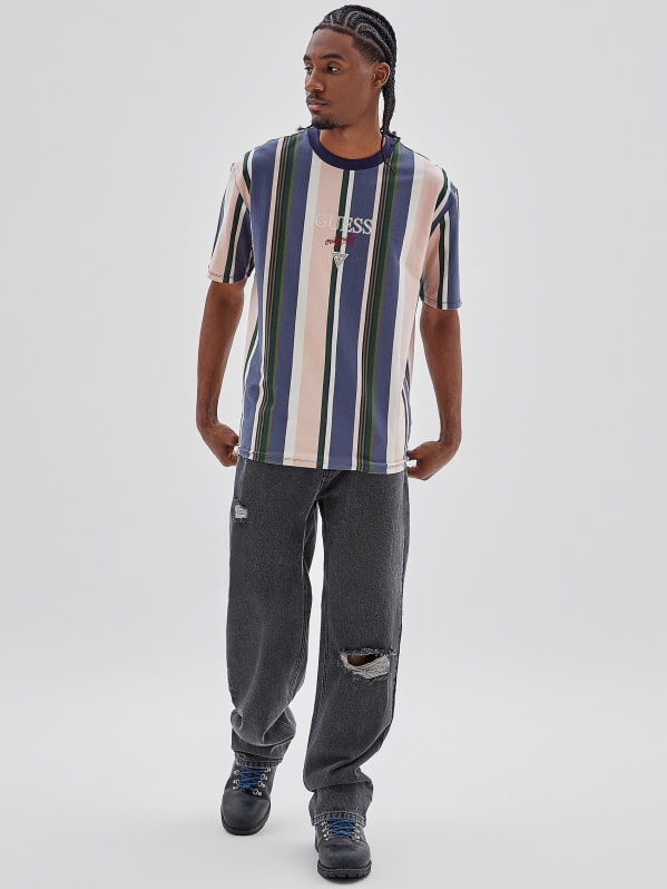 GUESS Originals Eco Stiped Logo Tee GUESS