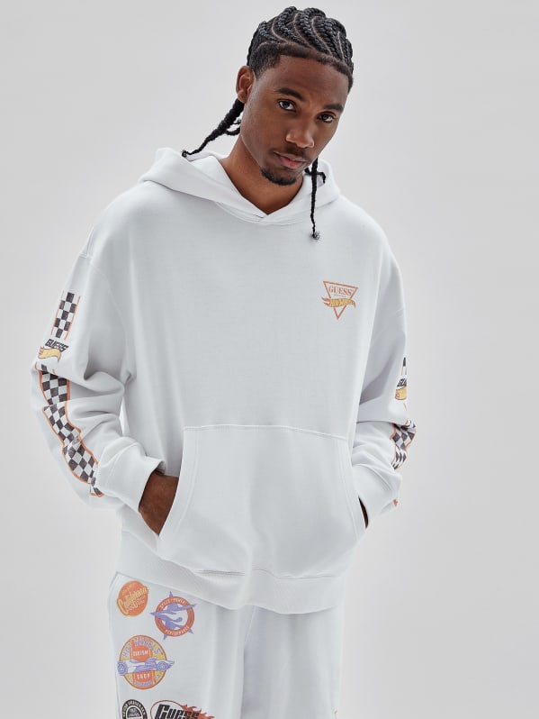 White discount guess hoodie