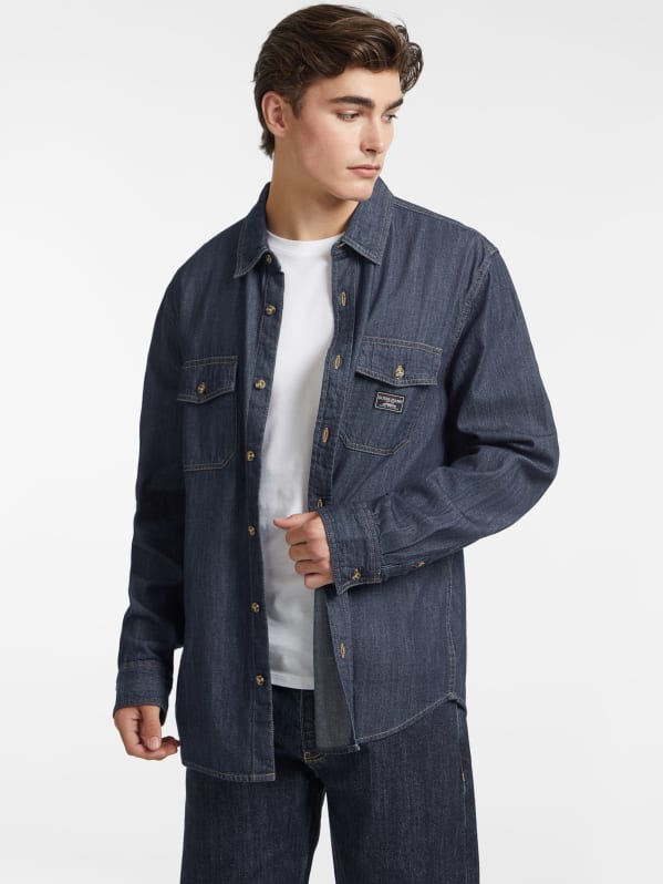Guess denim blouse sales