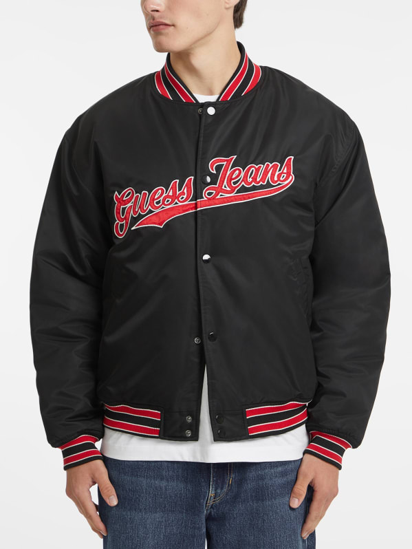 Guess men's varsity bomber jacket clearance