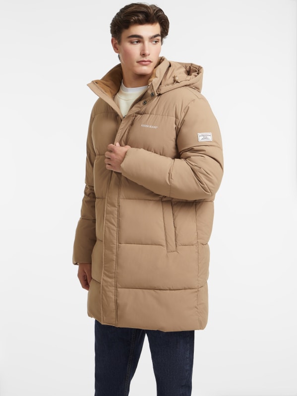 Guess mason hooded puffer jacket best sale