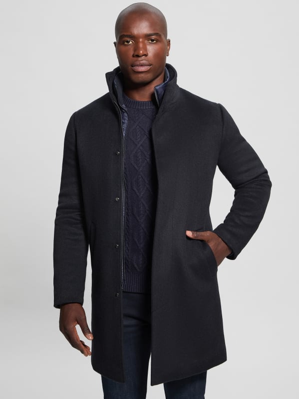 Eco Wool Blend Urban Coat GUESS Canada