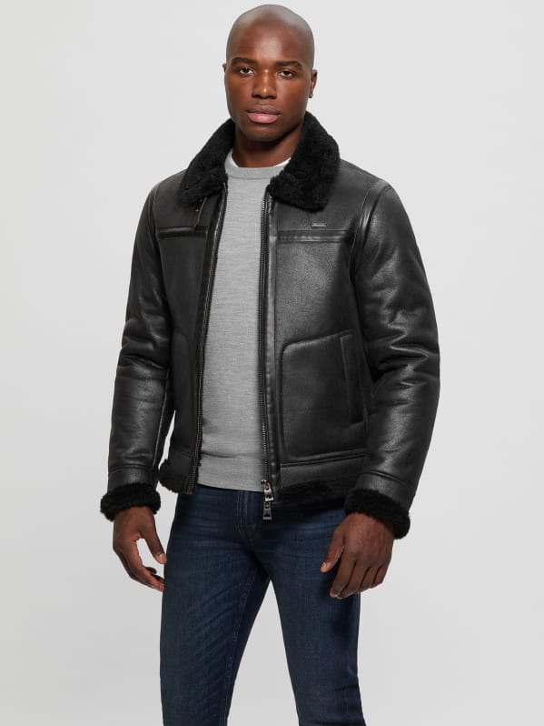 Aviator Shearling Jacket | GUESS