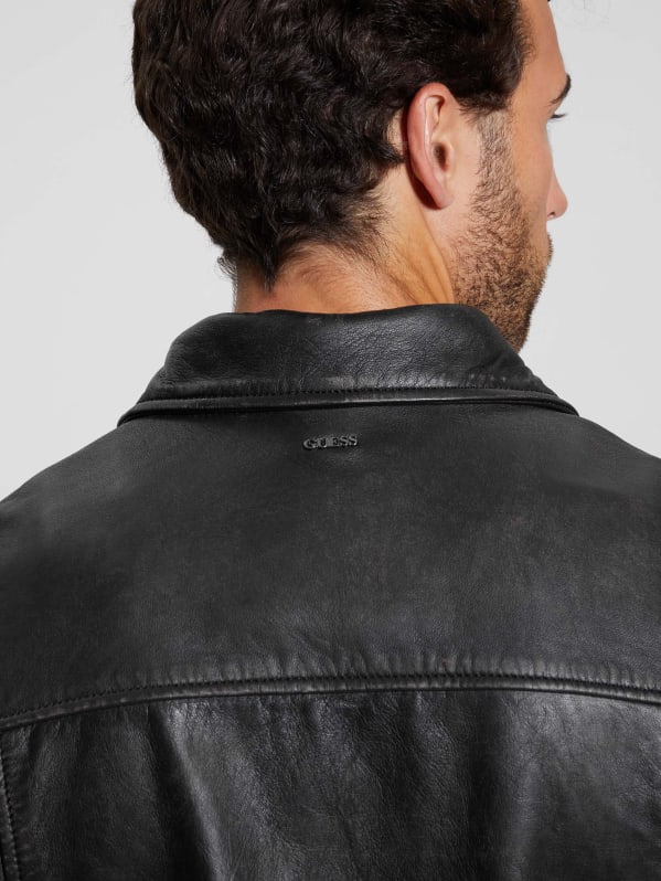 Guess leather touch jacket store