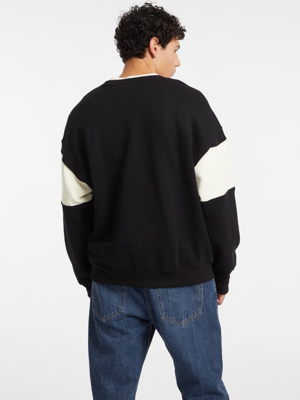 Horizontal Stripe Crewneck Sweatshirt GUESS Canada
