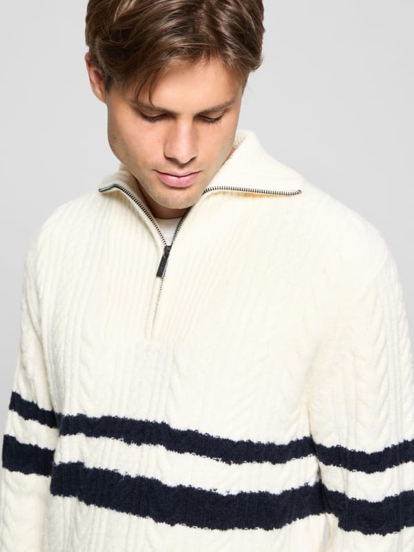 Eco Elric Half-Zip Turtleneck Sweater | GUESS