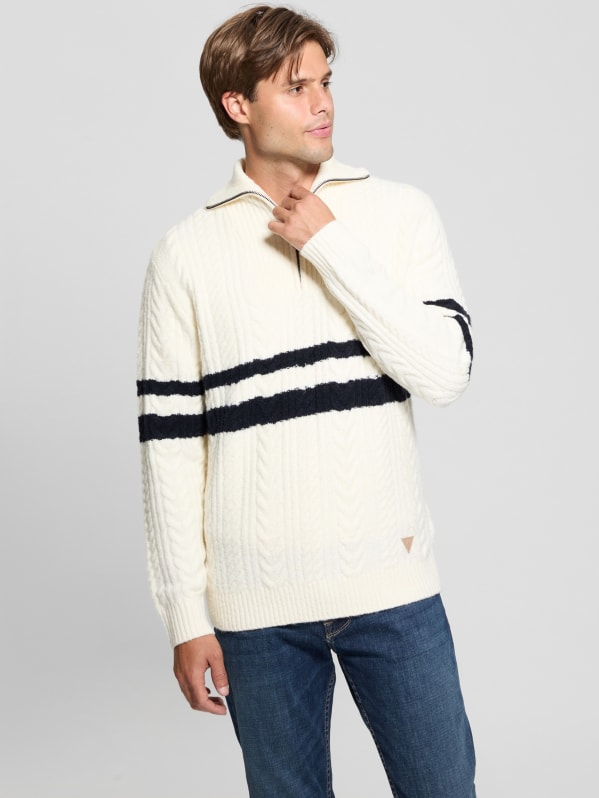 Eco Elric Half-Zip Turtleneck Sweater | GUESS