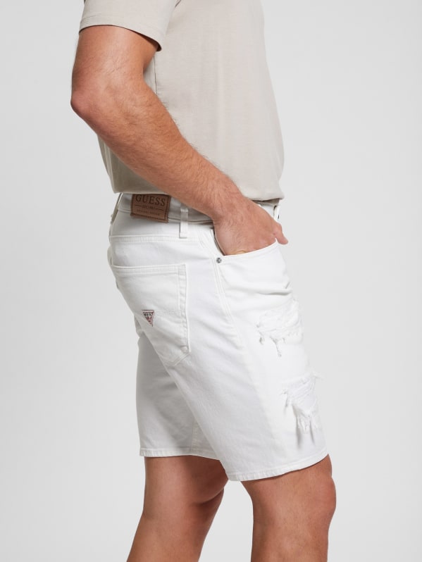 White distressed shorts on sale