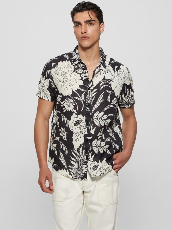 Guess black white shirt clearance