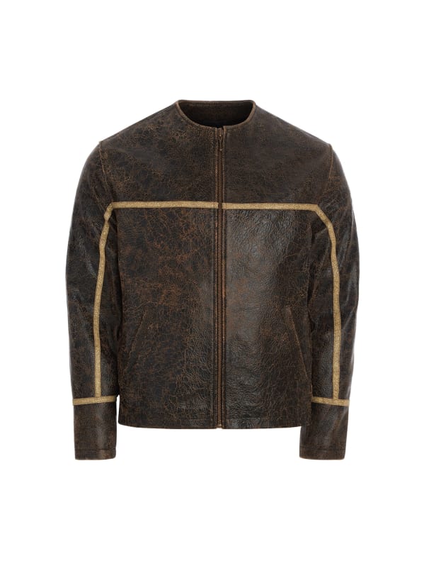 crackle leather jacket | GUESS