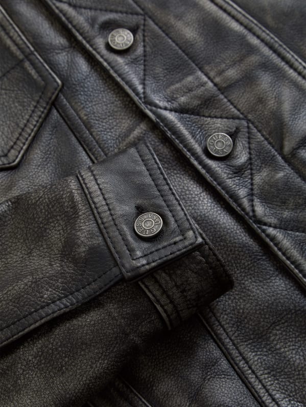 Distressed Leather Jacket Table Linen - Malibu & Rustic Textures