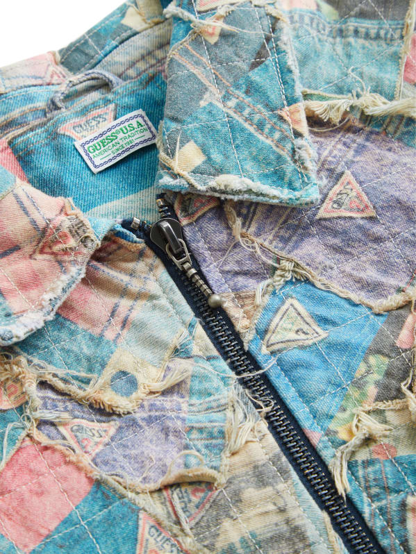 quilted denim jacket GUESS
