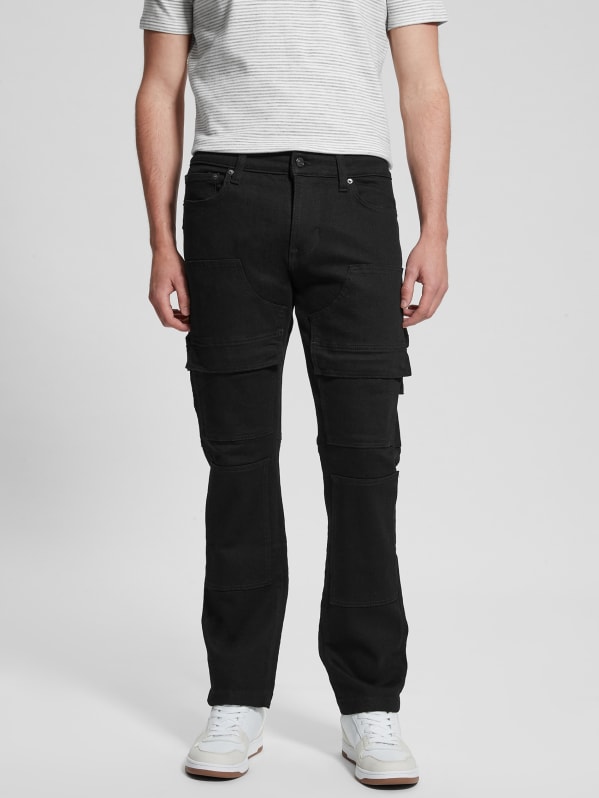 BLACK CARGO JEANS