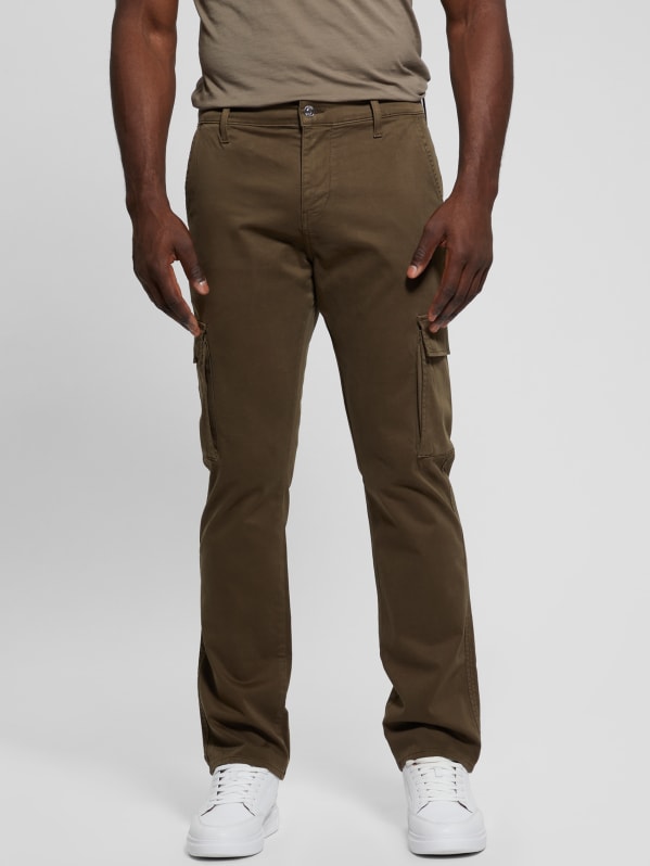 Sateen Coated Cargo Pants GUESS Canada