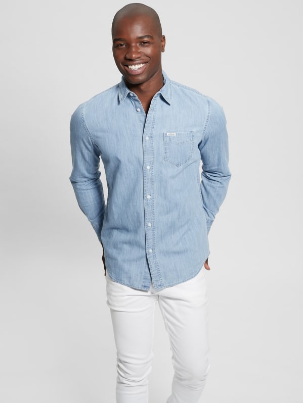 Guess chambray shirt shop