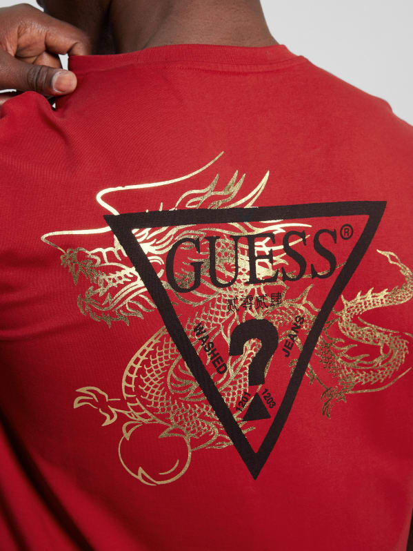 Guess red shop tee