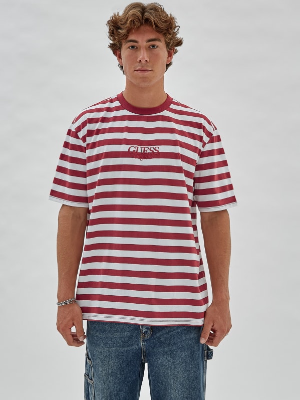 Guess horizontal cheap striped shirt