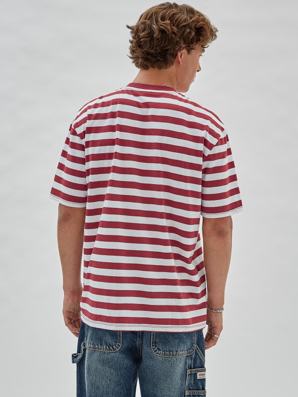 Guess ivy striped tee clearance