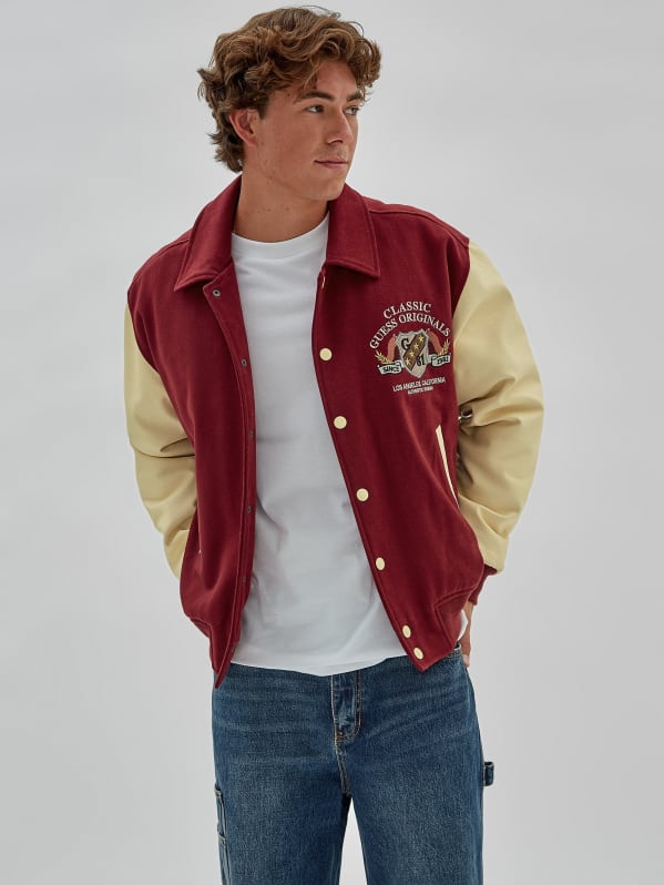 Guess red jacket store