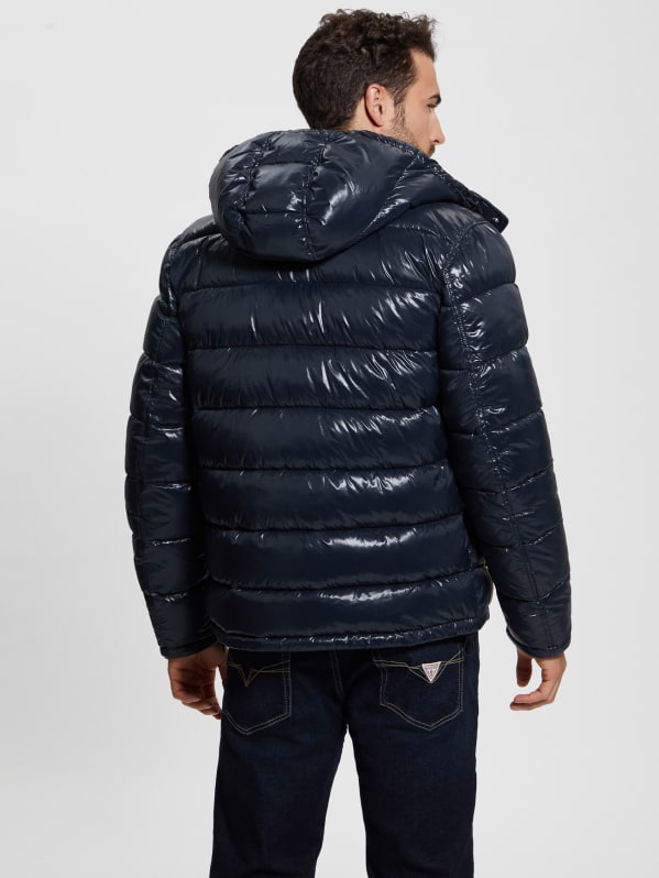 Guess shiny puffer jacket best sale