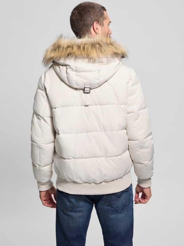 GUESS Heavy Flight Puffer Jacket Muted Stone M