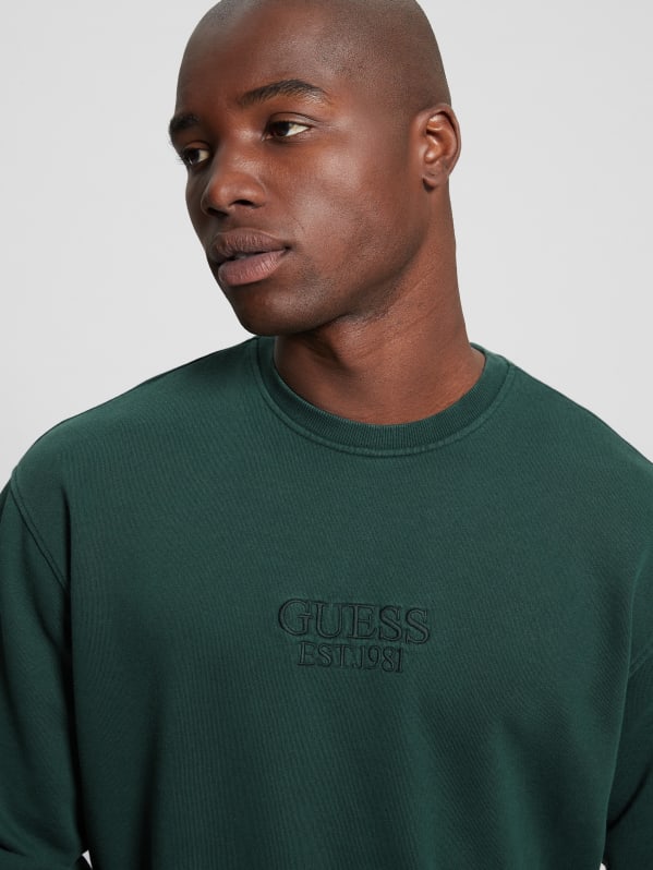 Green guess sweatshirt on sale