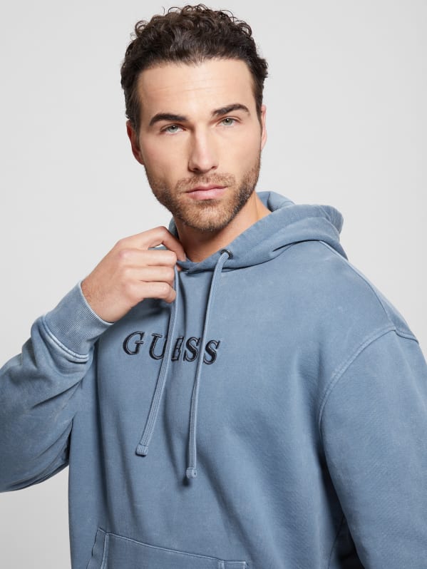 Guess blue hoodie 2025