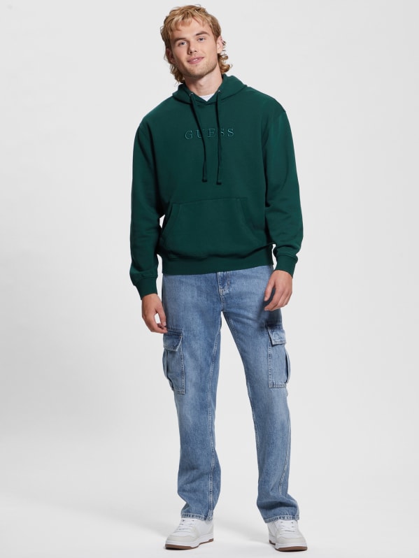 Guess green hoodie hot sale