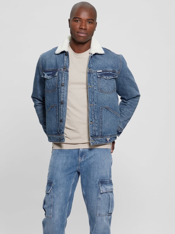 Guess sherpa 2025 denim jacket