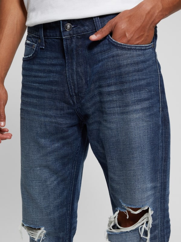 Guess ripped jeans mens cheap