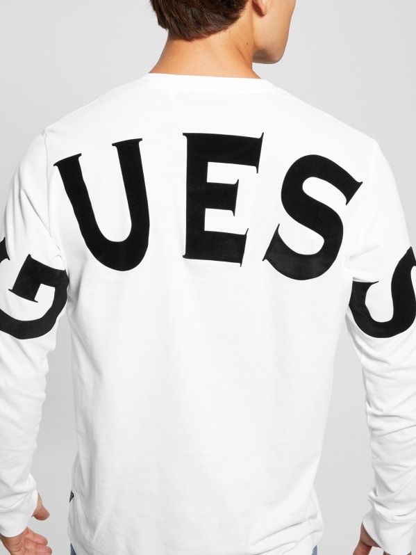 Guess white crew neck hot sale