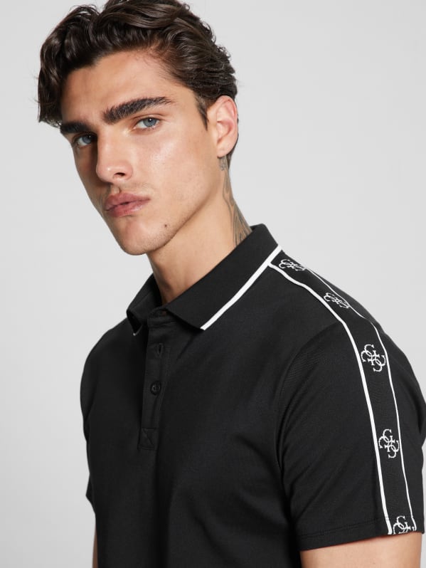 Guess Shirt QUATTRO male Black logo print size L