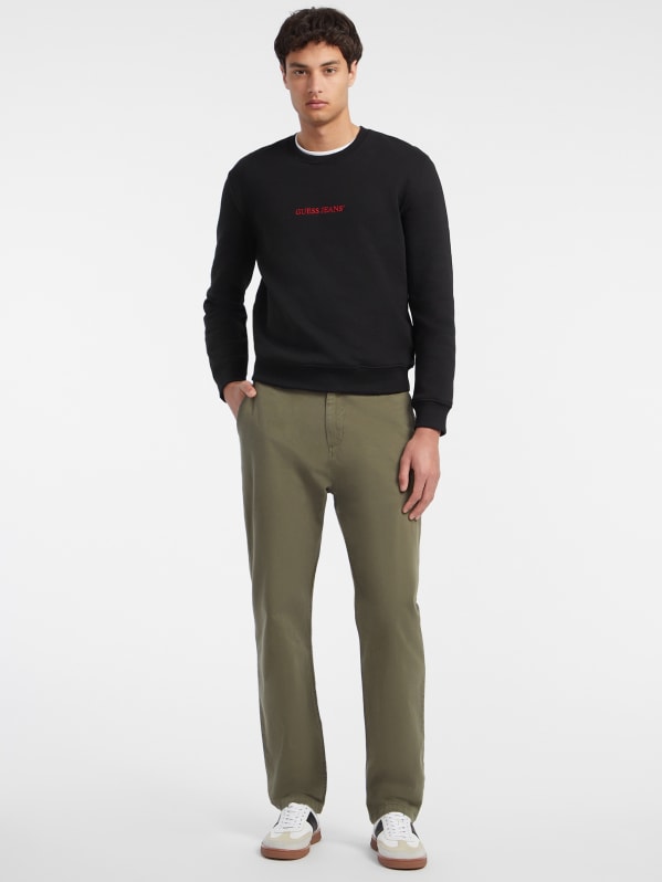 Guess logo crew neck sweatshirt cheap