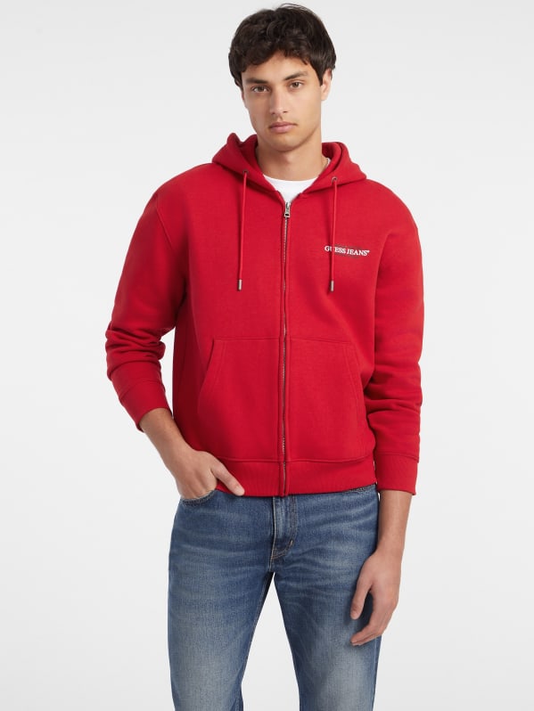 Red guess hoodie top