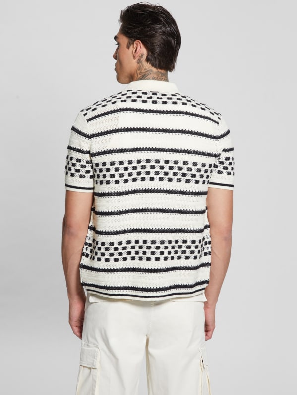 Guess black and white striped shirt 2025
