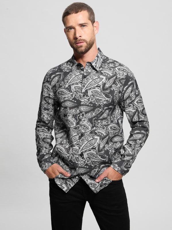 Guess black white shirt deals