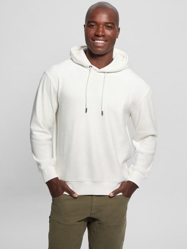 Embossed Velvet Hoodie GUESS Canada