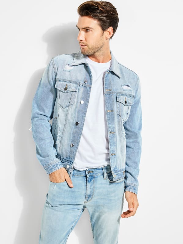 Dillon Light-Wash Denim Jacket | GUESS Canada