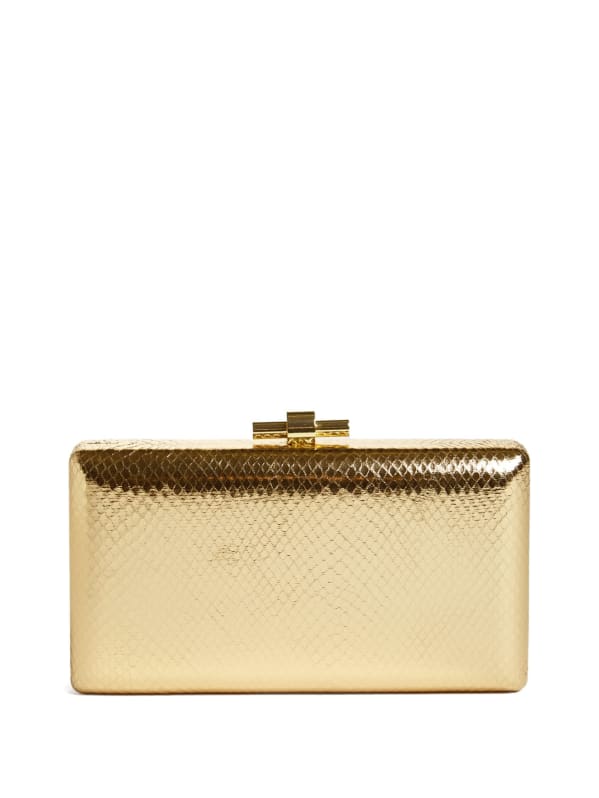 FOLDOVER CLUTCH DESERT ROSE PYTHON – B.MAY