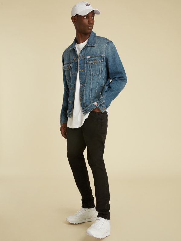 Guess jean jacket with hoodie outlet